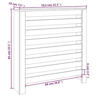 Radiatorombouw 79,5x19x84 cm massief grenenhout 8