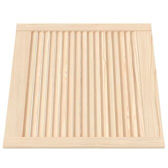 Kastdeuren met lamellen 2 st 61,5x59,4 cm massief grenenhout 3