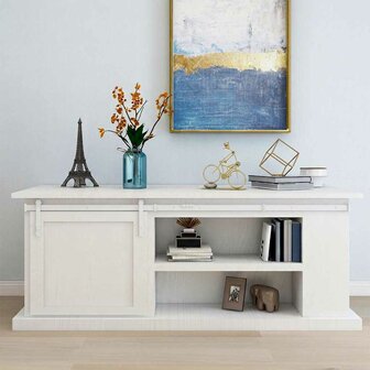 Ophangset voor minischuifdeur 183 cm koolstofstaal wit 1