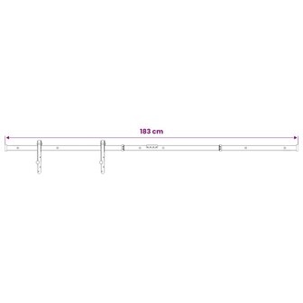 Ophangset voor minischuifdeur 183 cm koolstofstaal wit 6