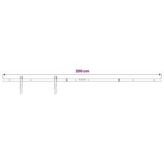 Ophangset voor minischuifdeur 200 cm koolstofstaal wit 6