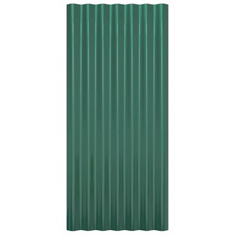 Dakpanelen 36 st 80x36 cm gegalvaniseerd staal groen 4