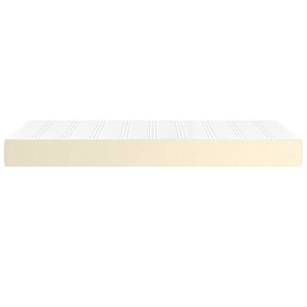 Pocketveringmatras medium 80x200x20 cm kunstleer cr&egrave;mekleurig 4