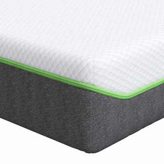 Matras Medium zacht 80 x 160 cm Wit en Grijs 2