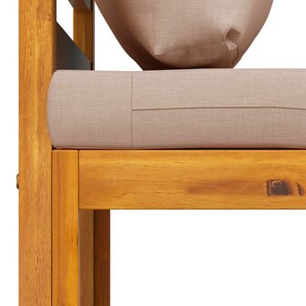 Bankstel 3 st Naturel Massief Acaciahout 5