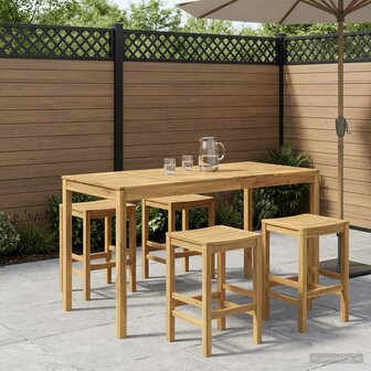 Tuin Bartafel Wit 196 x 80,5 x 105 cm Massief Acaciahout 1