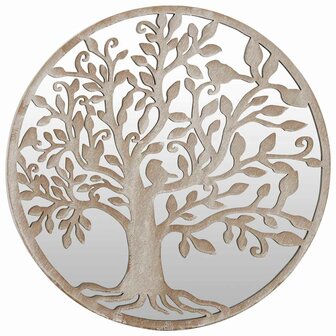 Tuinspiegel rond 60x2,5 cm ijzer zandkleurig 2