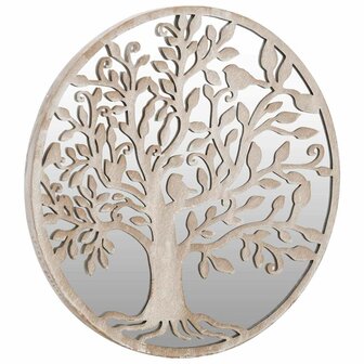 Tuinspiegel rond 60x2,5 cm ijzer zandkleurig 3