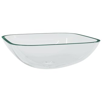 Wasbak 42x42x14 cm glas transparant 2