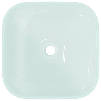 Wasbak 42x42x14 cm glas mat 4