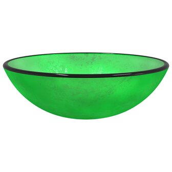 Wasbak 42x14 cm gehard glas groen 2