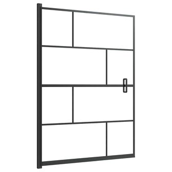 Douchewand 100x140 cm ESG zwart 2