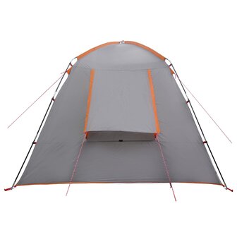 Huisje Tent 3-persoons Grijs en Oranje Polyester 6