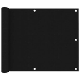 Balkonscherm 75x400 cm oxford stof zwart 1