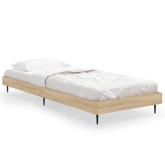 Bedframe zonder matras hout sonoma eikenkleurig 75x190 cm 2