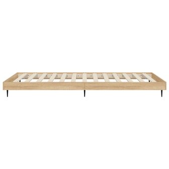 Bedframe zonder matras hout sonoma eikenkleurig 75x190 cm 7