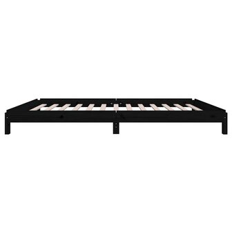 Bed stapelbaar 80x200 cm massief grenenhout zwart 7