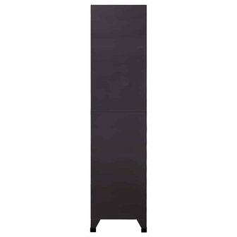 Lockerkast 90x40x180 cm staal antracietkleurig en rood 4