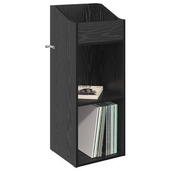 Platenkast Zwart eiken 36 x 36 x 95,5 cm Bewerkt hout 3