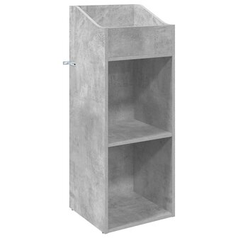 Platenkast Betongrijs 36 x 36 x 95,5 cm Bewerkt hout 2