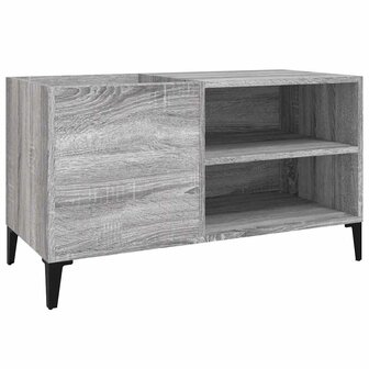 Platenkast 84,5x38x48 cm bewerkt hout grijs sonoma eikenkleurig 2