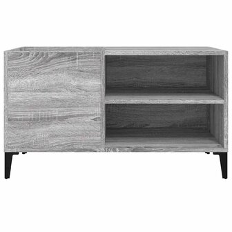 Platenkast 84,5x38x48 cm bewerkt hout grijs sonoma eikenkleurig 4