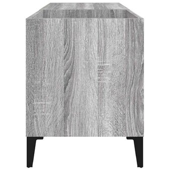 Platenkast 84,5x38x48 cm bewerkt hout grijs sonoma eikenkleurig 5