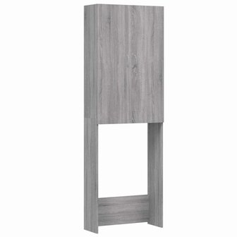 Wasmachinekast 64x25,5x190 cm grijs sonoma eikenkleurig 2