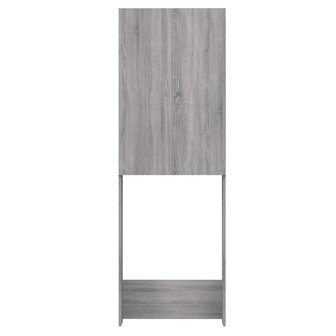Wasmachinekast 64x25,5x190 cm grijs sonoma eikenkleurig 6