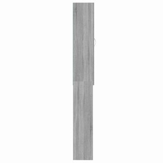 Wasmachinekast 64x25,5x190 cm grijs sonoma eikenkleurig 8