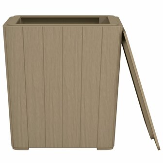 Tuintafel met afneembaar deksel polypropeen lichtbruin 4