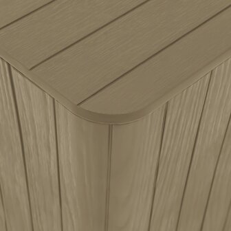 Tuintafel met afneembaar deksel polypropeen lichtbruin 6