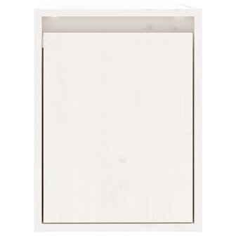 Wandkast 30x30x40 cm massief grenenhout wit 4