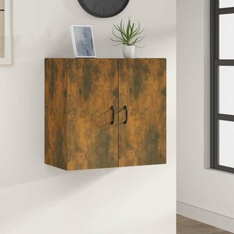 Wandkast 60x31x60 cm bewerkt hout gerookt eikenkleurig 1