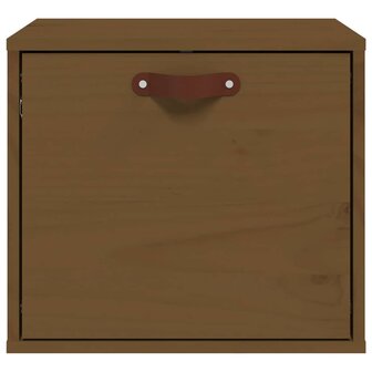 Wandkast 40x30x35 cm massief grenenhout honingbruin 3