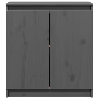 Bijzetkast 60x36x65 cm massief grenenhout grijs 5