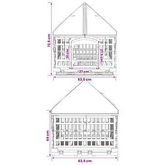 4 Panelen Hondenren met Dak 122 x 106,5 x 82 cm Wit 9