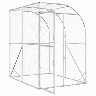 Kippenhok zilver 200 x 200 x 215 cm Gegalvaniseerd staal 3
