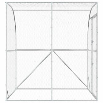 Kippenhok zilver 200 x 200 x 215 cm Gegalvaniseerd staal 5