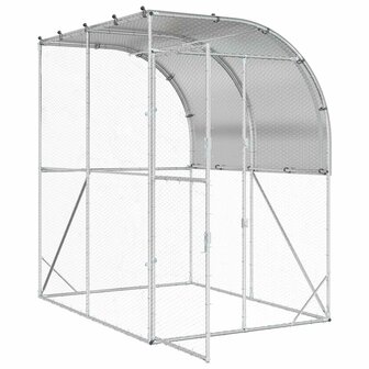 Kippenhok zilver 200 x 200 x 215 cm Gegalvaniseerd staal 3