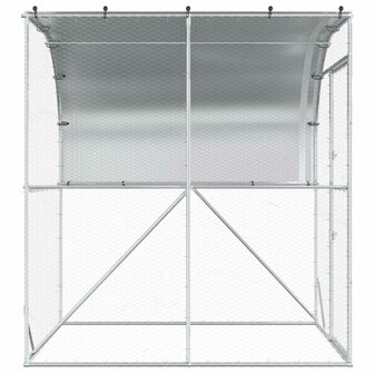 Kippenhok zilver 200 x 200 x 215 cm Gegalvaniseerd staal 5