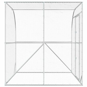 Kippenhok zilver 200 x 200 x 215 cm Gegalvaniseerd staal 5