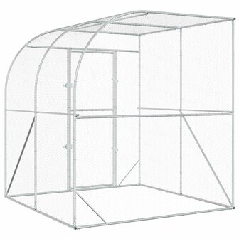 Kippenhok zilver 200 x 200 x 215 cm Gegalvaniseerd staal 6