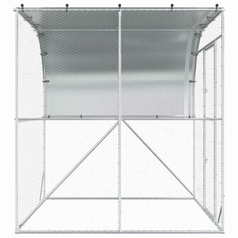 Kippenhok zilver 200 x 200 x 215 cm Gegalvaniseerd staal 5