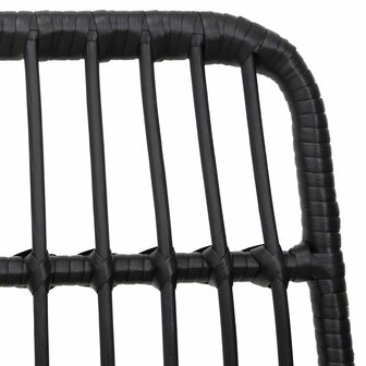 Tuinstoelen 2 st 48x62 84 cm PE rattan zwart 7