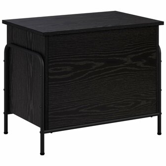Opbergbox Zwart eiken 80 x 40 x 49,5 cm Bewerkt hout 2