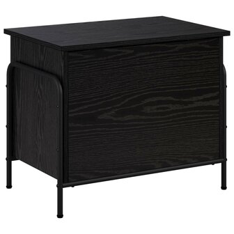 Opbergbox Zwart eiken 80 x 40 x 49,5 cm Bewerkt hout 5