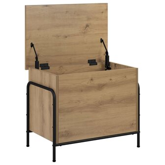 Opbergbox Artisanaal eiken 80 x 40 x 49,5 cm Bewerkt hout 3