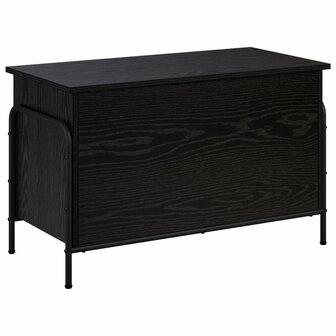 Opbergbox Zwart eiken 80 x 40 x 49,5 cm Bewerkt hout 2