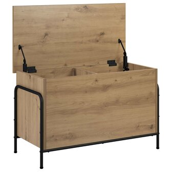 Opbergbox Artisanaal eiken 80 x 40 x 49,5 cm Bewerkt hout 3
